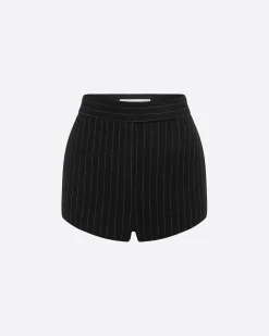 Hot Pant in Wool Pinstripe
