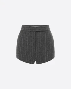 Hot Pant in Wool Pinstripe