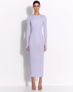 Long Sleeve Dress in Crystal Jersey