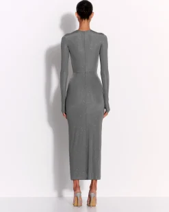 Long Sleeve Dress in Crystal Jersey