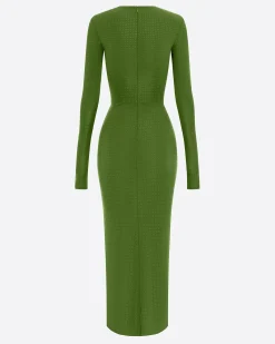 Long Sleeve Dress in Crystal Jersey