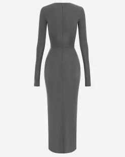 Long Sleeve Dress in Crystal Jersey