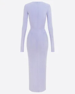 Long Sleeve Dress in Crystal Jersey