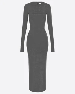 Long Sleeve Dress in Crystal Jersey