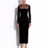 Long Sleeve Dress in Velvet