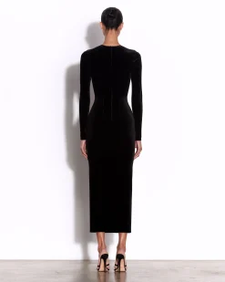 Long Sleeve Dress in Velvet