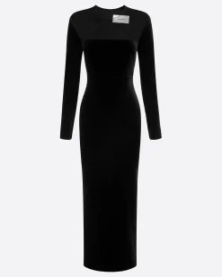 Long Sleeve Dress in Velvet