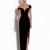 Longline Corset Drape Gown in Velvet