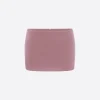 Low Rise Mini Skirt in Satin Crepe