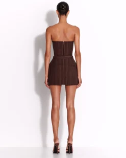 Mini Skirt in Lurex Pinstripe