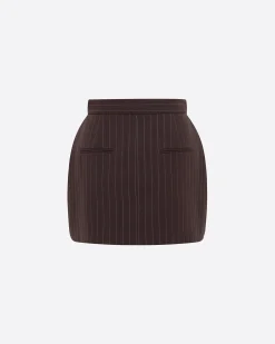 Mini Skirt in Lurex Pinstripe
