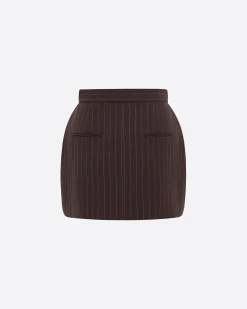 Mini Skirt in Lurex Pinstripe