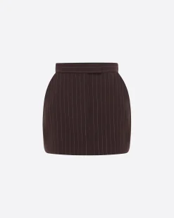 Mini Skirt in Lurex Pinstripe