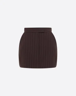 Mini Skirt in Lurex Pinstripe