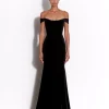 Off Shoulder Corset Gown in Velvet