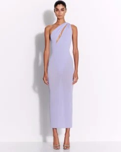 One Shoulder Dress in Crepe Jersey