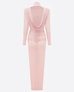 Open Back Drape Column in Jersey