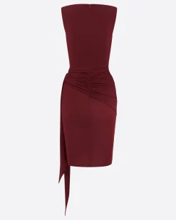 Overlay Twist Dress in Crepe Jersey