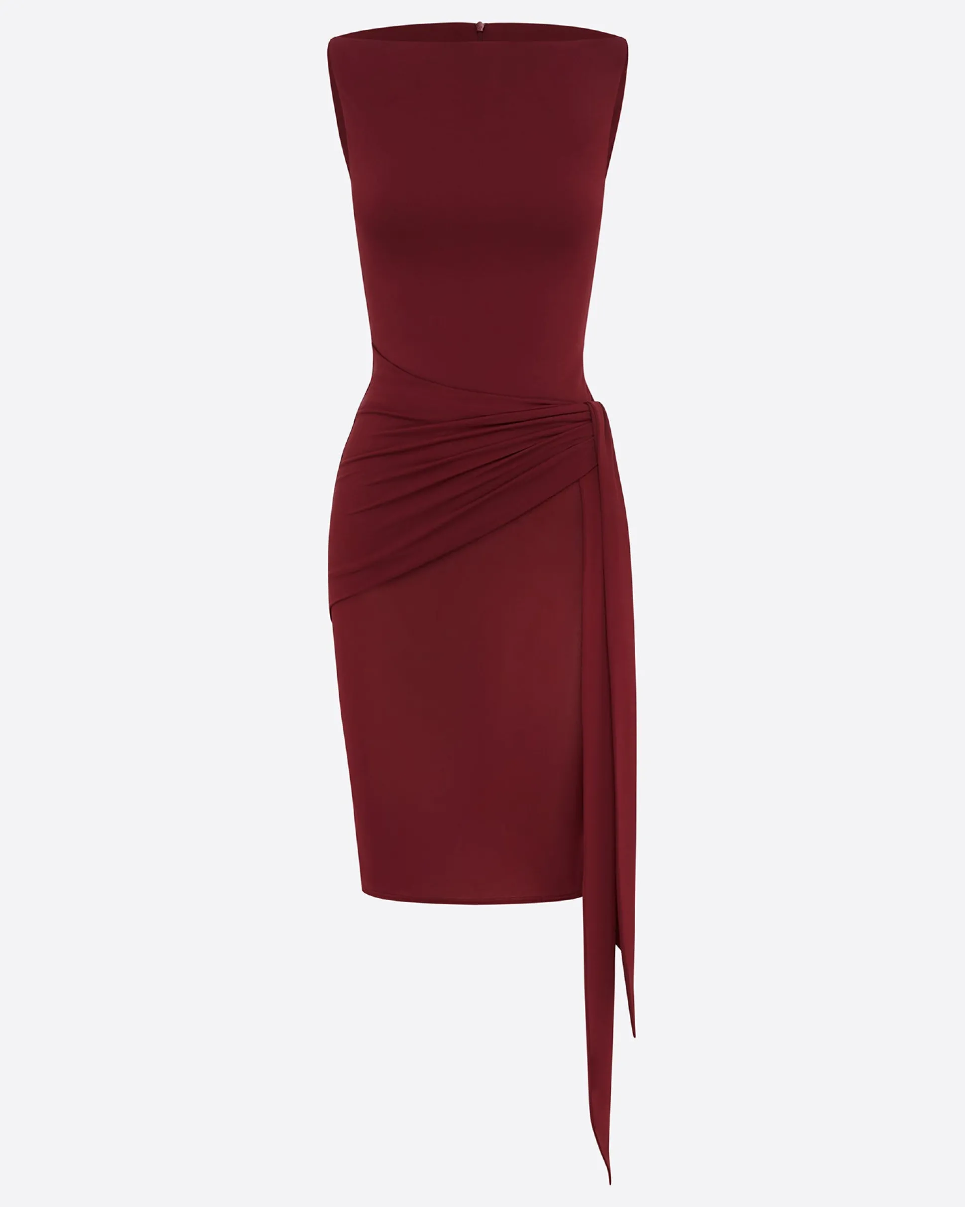 Overlay Twist Dress in Crepe Jersey