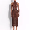 Ruched Skirt in Fine Mesh