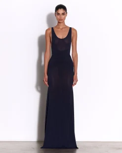 Scoop Wrap Gown in Crepe Jersey