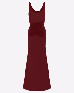 Scoop Wrap Gown in Crepe Jersey