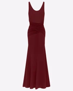 Scoop Wrap Gown in Crepe Jersey