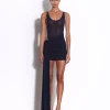 Scoop Wrap Mini Dress in Crepe Jersey