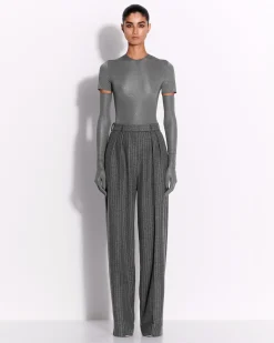 Short Sleeve Bodysuit in Crystal Jersey