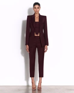 Single Breasted Fitted Blazer in Wool Suiting