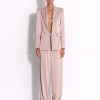 Single Breasted Fitted Blazer in Satin Crepe