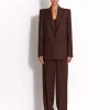 Single Breasted Oversized Blazer in Lurex Pinstripe