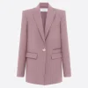Single Breasted Oversized Blazer in Lurex Pinstripe