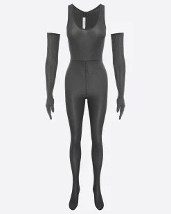 Singlet Catsuit in Crystal Jersey