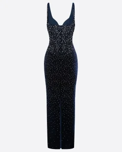Singlet Sweetheart Column in Crystal Velvet