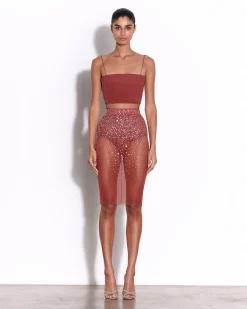 Skirt in Crystal Mesh