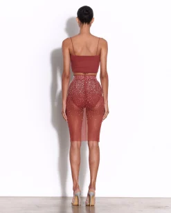 Skirt in Crystal Mesh