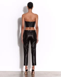 Strapless Corset Top in Leather