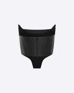 Strapless Corset Top in Leather