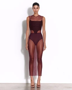 Strapless Corset Top in Wool Suiting