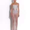 Strapless Corset Top in Wool Suiting