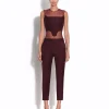 Strapless Corset Top in Wool Suiting