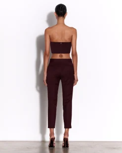 Strapless Corset Top in Wool Suiting