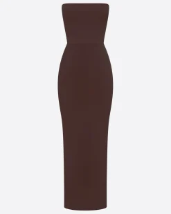 Strapless Dress in Crepe Jersey
