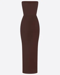 Strapless Dress in Crepe Jersey
