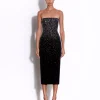 Strapless Dress in Crystal Velvet
