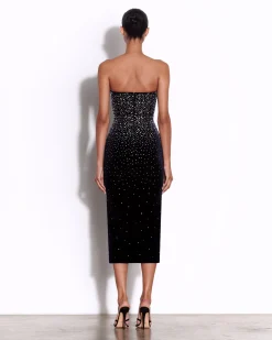 Strapless Dress in Crystal Velvet