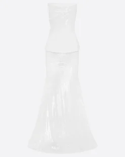 Strapless Longline Corset Gown in Sequin