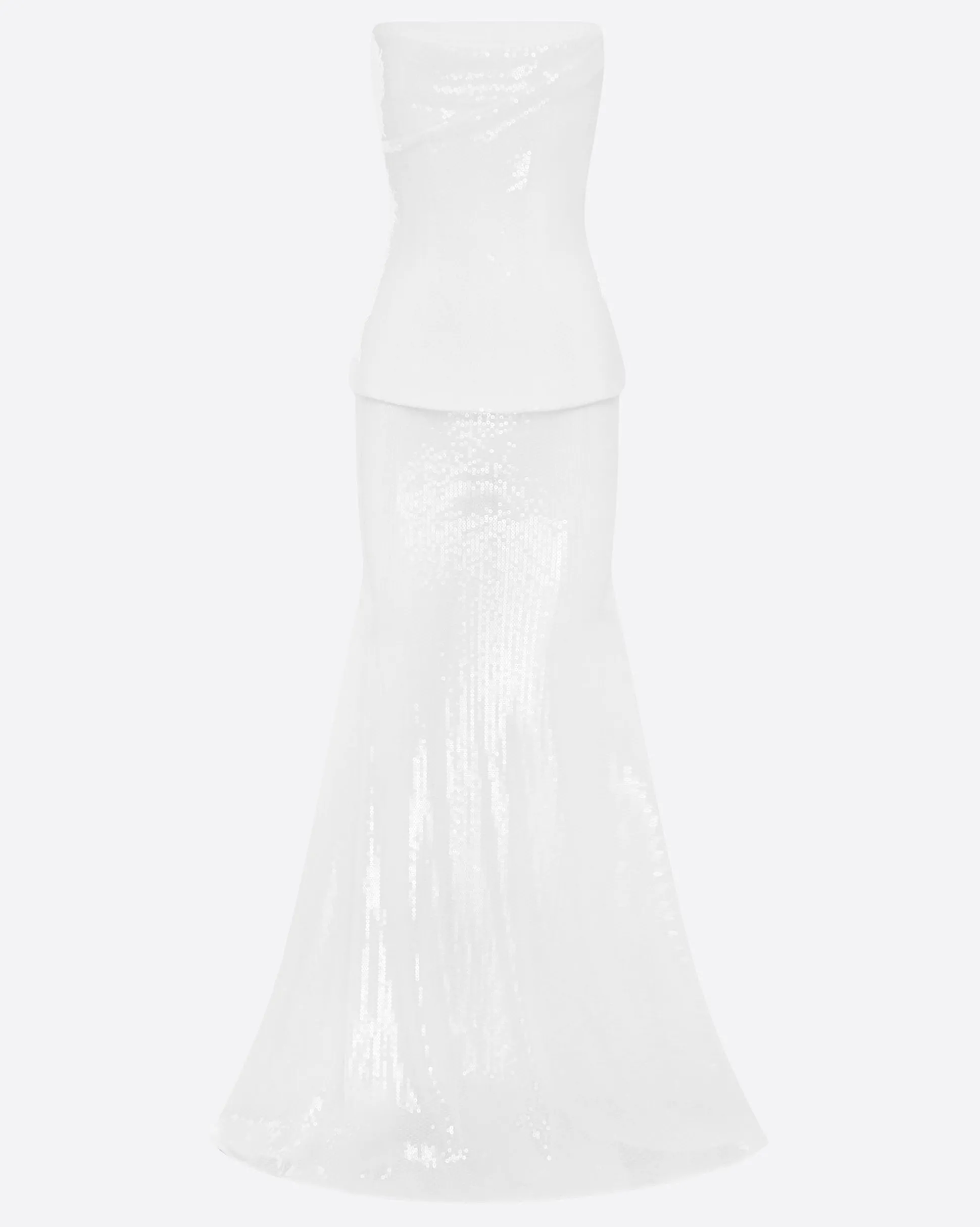 Strapless Longline Corset Gown in Sequin