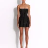 Strapless Mini Dress in Crystal Velvet